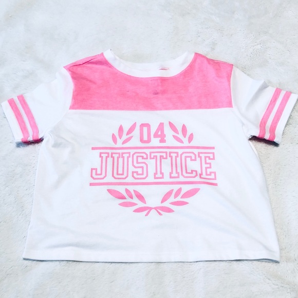 🆕Girl’s JUSTICE Color Block Logo Tee - Picture 2 of 4